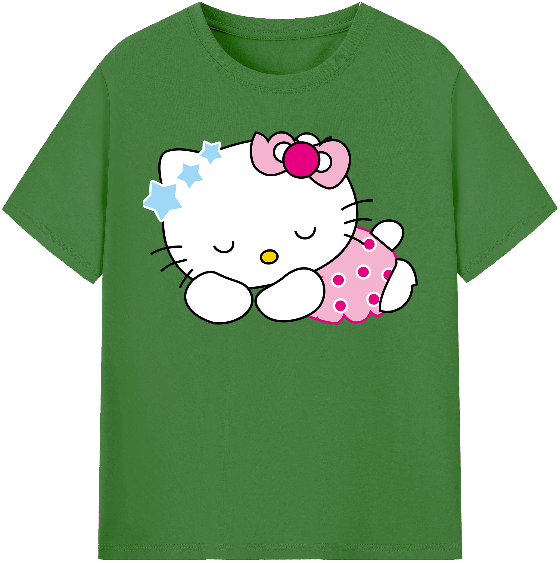 （画像用） Hello Kitty ハローキティ レディースカジュアルプリントTシャツ（綿100％）